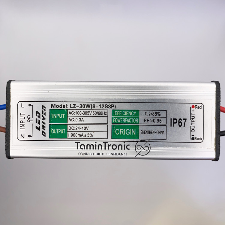 درایور ضد آب LED (30 وات) ۹۰۰ میلی آمپر IP67