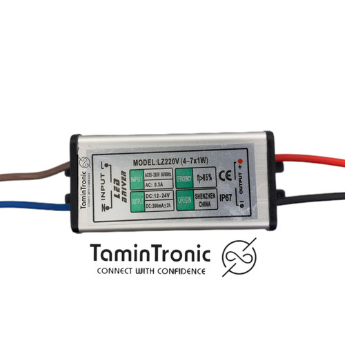 درایور ضد آب LED (4-7 وات) ۳۰۰ میلی آمپر IP67